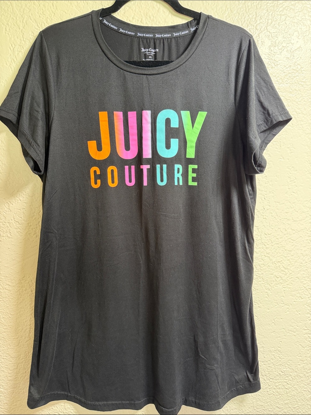 Juicy Couture Pajama Dress with Neon Rainbow 'JUICY COUTURE' Logo
